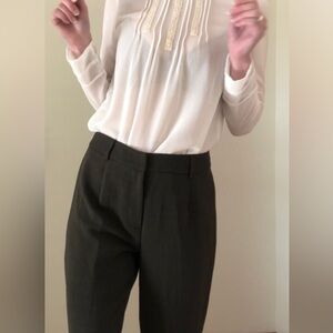 Dark Academia Vintage Tailored 90s Dark Brown Trousers Women’s Pants Size 2p